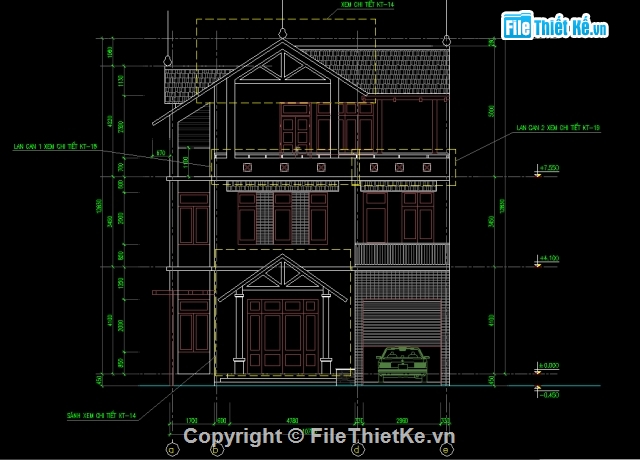 biệt thự 3 tầng,kiến trúc 3 tầng,kiến trúc biệt thự,bản vẽ biệt thự 3 tầng